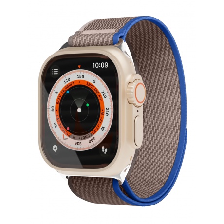 Ремешок нейлоновый Trail Band VLP для Apple Watch 42/44/45/49mm, синий-серый - фото 1