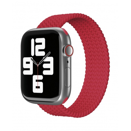 Ремешок нейлоновый плетёный VLP для Apple Watch 38/40/41, L/XL, 2шт, красный - фото 1