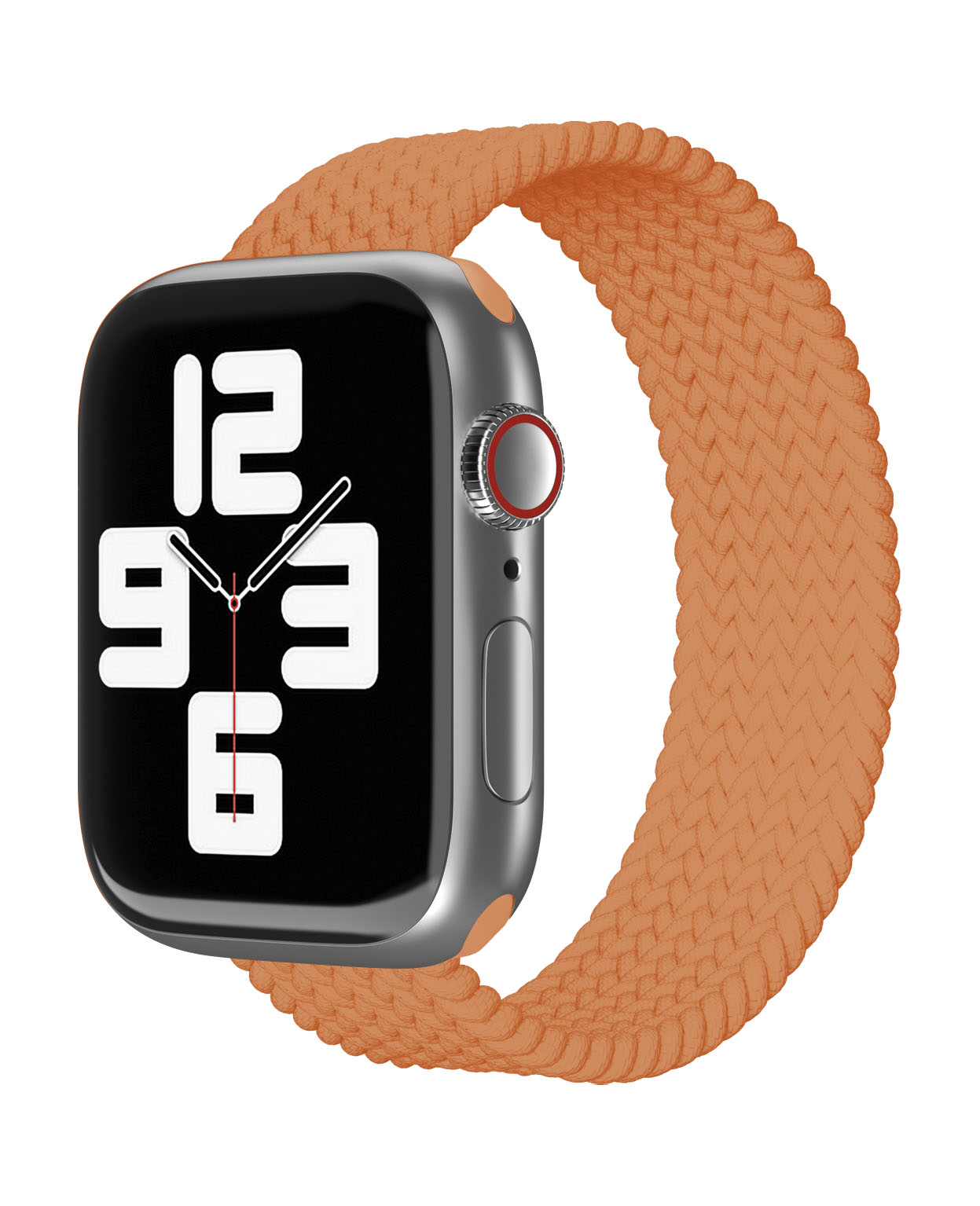 Ремешок нейлоновый плетёный VLP для Apple Watch 38/40/41, L/XL, 2шт, оранжевый