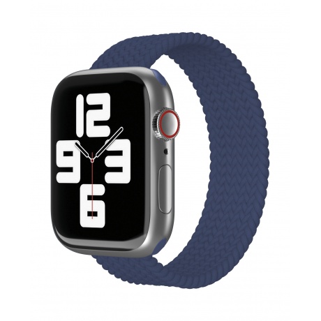 Ремешок нейлоновый плетёный VLP для Apple Watch 38/40/41, L/XL, 2шт, тёмно-синий - фото 1