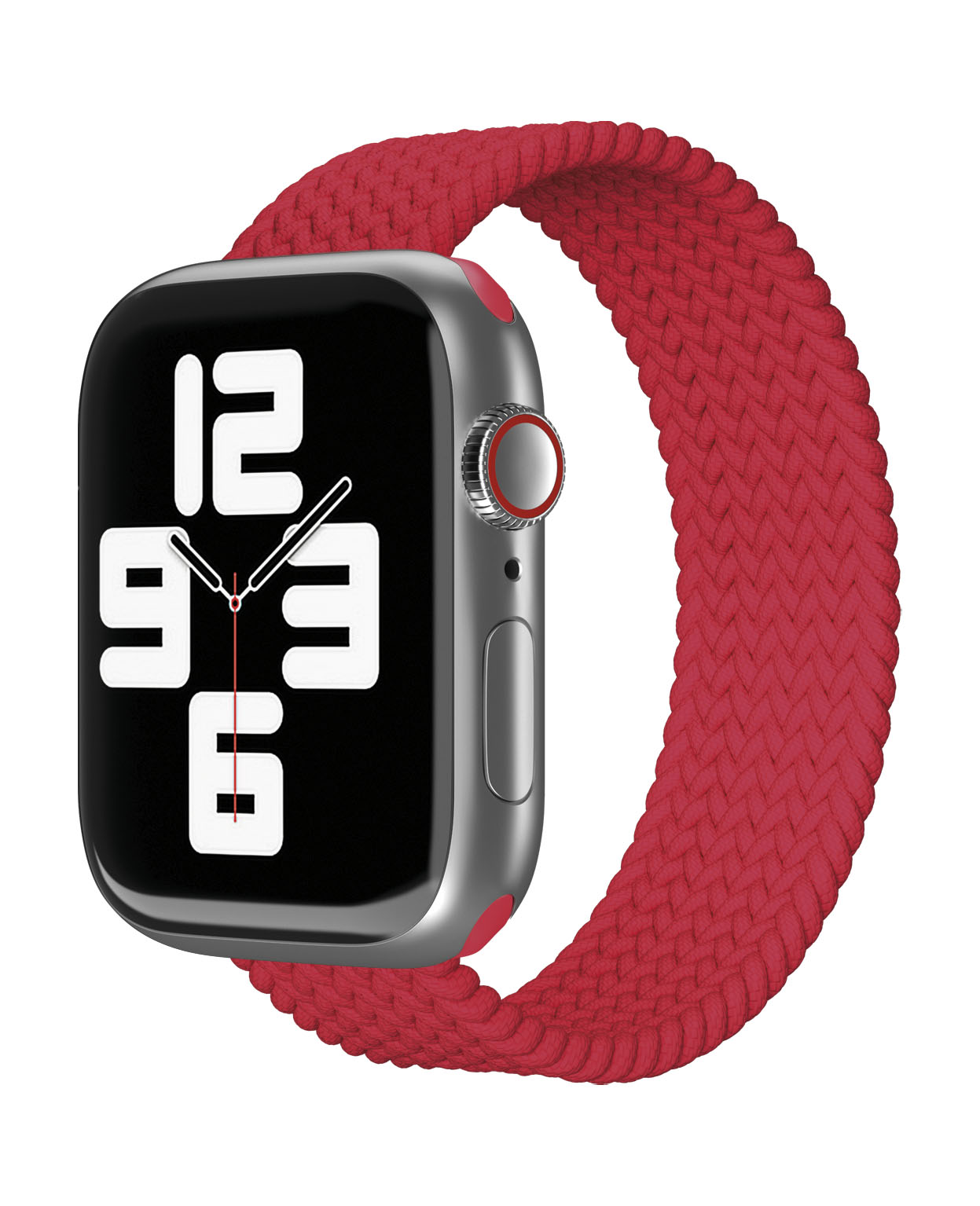 Ремешок нейлоновый плетёный VLP для Apple Watch 42/44/45, L/XL, 2шт, красный ремешок vlp ремешок нейлоновый плетёный vlp для apple watch 42 44 45 l xl 2шт темно синий