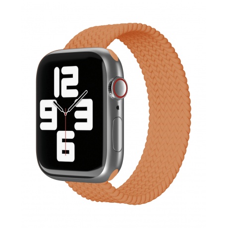 Ремешок нейлоновый плетёный VLP для Apple Watch 42/44/45, S/M, 2шт, оранжевый - фото 1