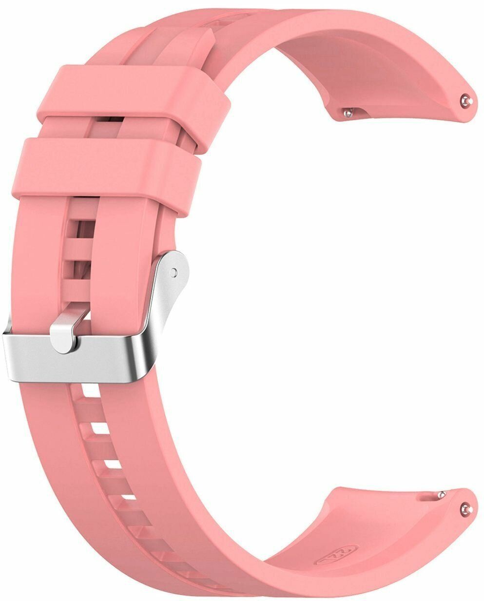 цена Ремешок Red Line для часов универсальный силиконовый рельефный, 20 mm, розовый