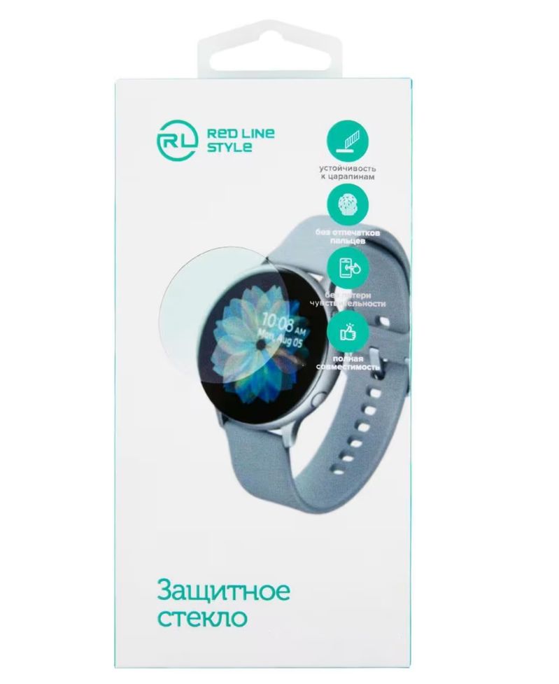 Стекло защитное Red Line для Samsung Galaxy Watch 6 - 40 mm tempered glass пленка гибридная red line для samsung galaxy watch 4 – 40 mm 3d черный