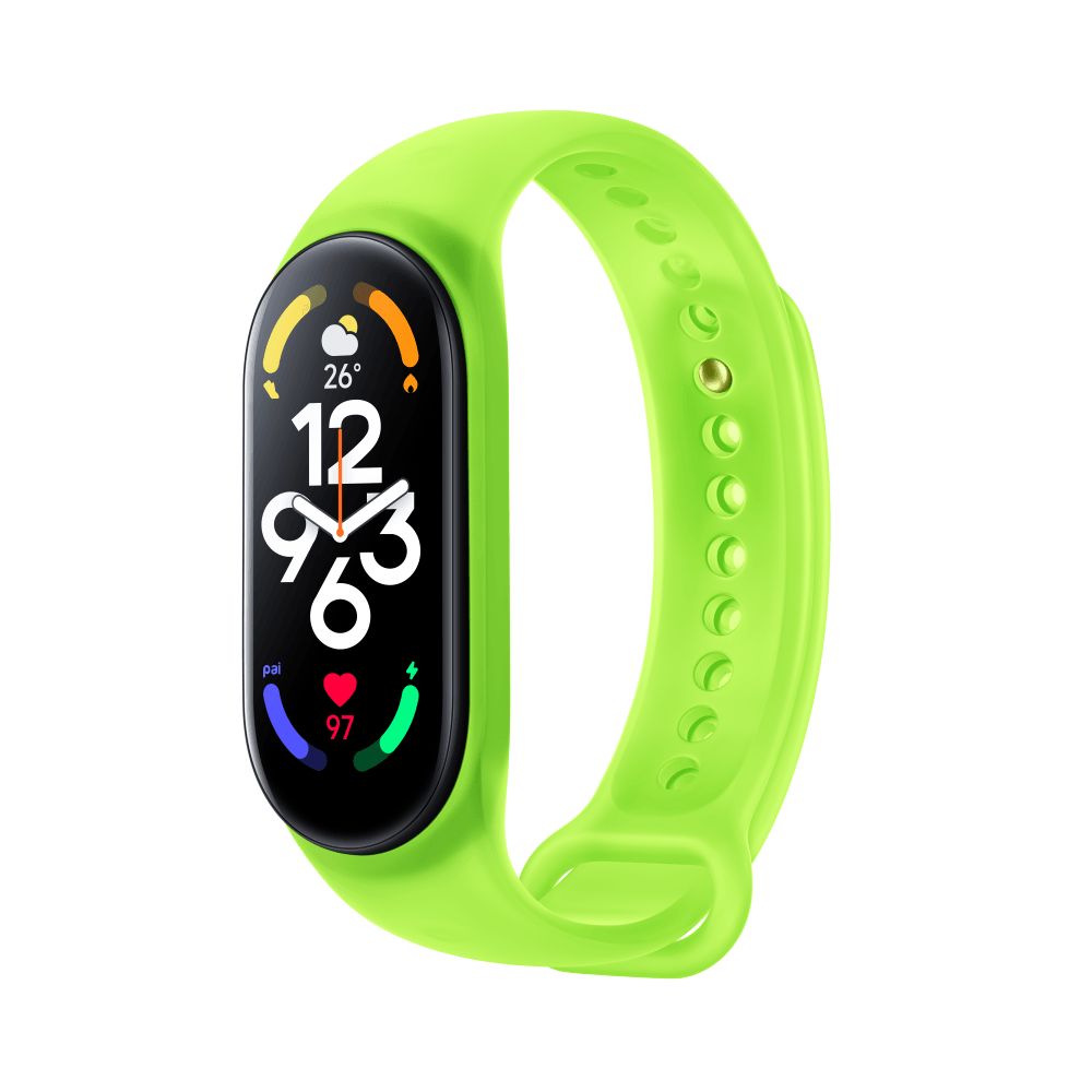 Ремешок для фитнес-браслета Xiaomi Smart Band 7 Strap неоновый зеленый