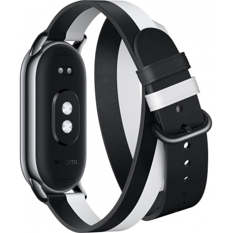 Ремешок для фитнес-браслета Xiaomi Smart Band 8 Double Wrap Strap - Black and white - фото 3