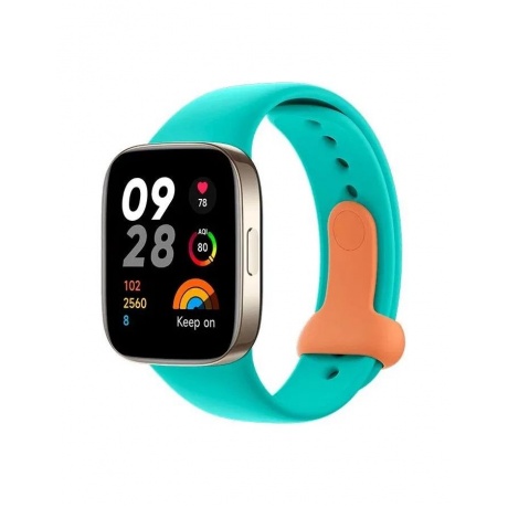 Ремешок силиконовый для умных часов Redmi Watch 3 Silicone Strap голубая аква - фото 1