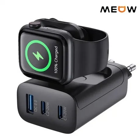 Сетевое зарядное устройство MEOW с функцией беспроводной зарядки...