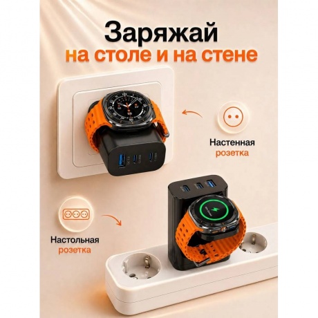 Сетевое зарядное устройство MEOW с функцией беспроводной зарядки Samsung Watch - фото 4