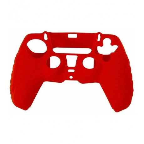 Чехол силиконовый Red Line для геймпада игровой приставки P5, с накладками на стики, красный (HS-PS5304C) - фото 2