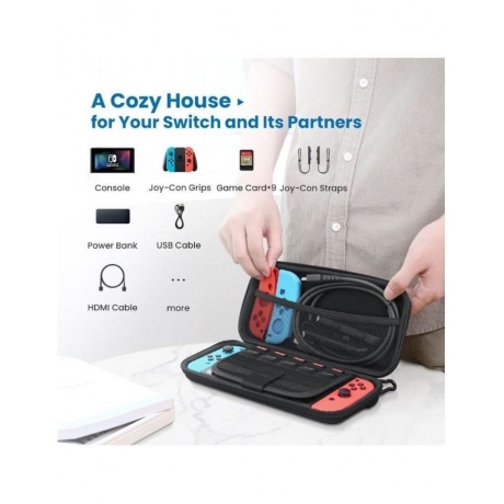 Органайзер для Nintendo UGREEN LP174 (50974) Portable Case for Nintendo Switch. черный - фото 3