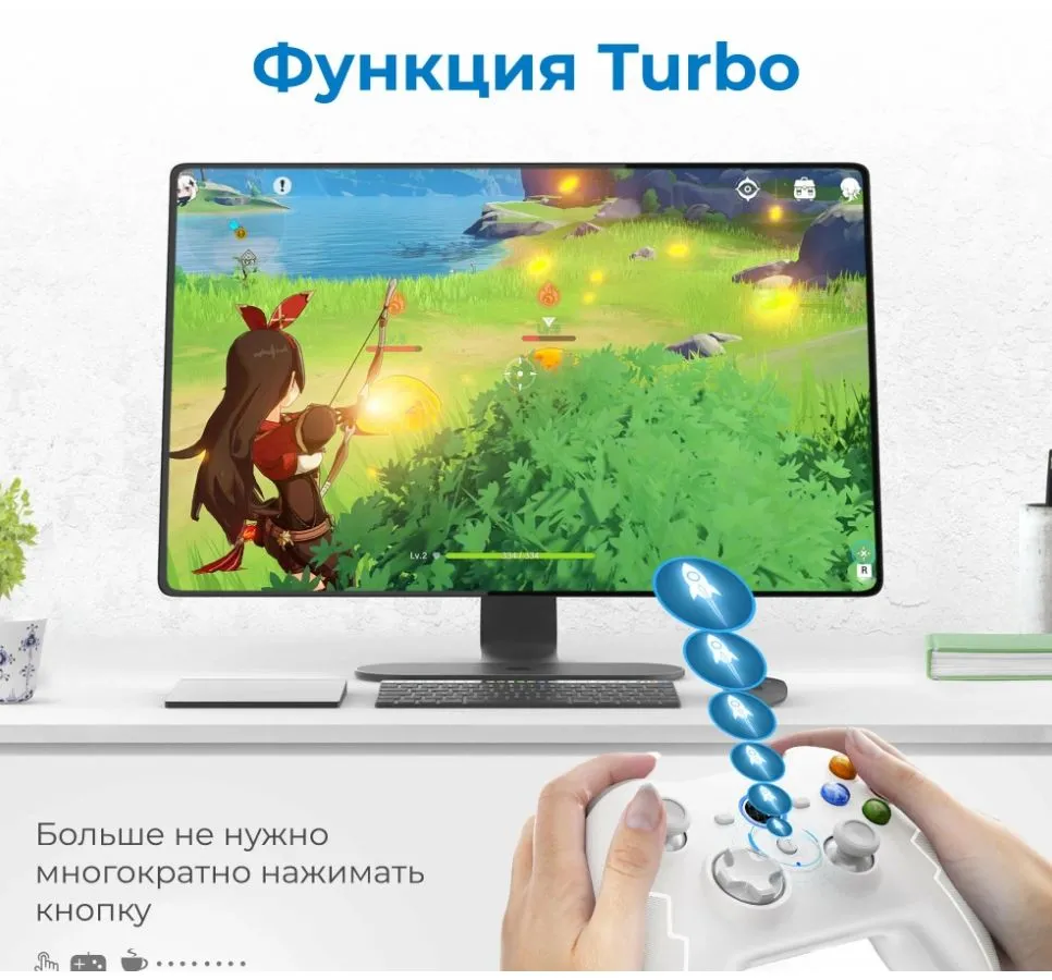 Геймпад EasySMX.ESM-9013Pro, цвет белый (VG-C417) - фото 11