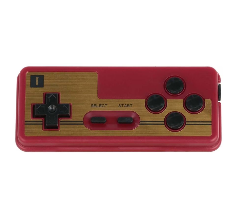 Джойстик проводной RETRO GENESIS CONTROLLER 8 BIT P2 красно-золотой (7 pin) джойстик 8 gamebit 8bit nes 9p 9 пин черно серый