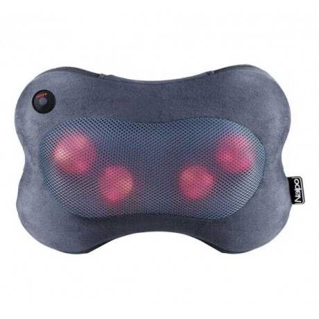 Массажная подушка NAIPO MGP-129M с мягким покрытием для массажа спины шеи