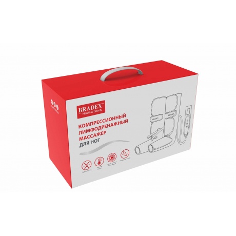 Компрессионный лимфодренажный массажер для ног Bradex серый - фото 4
