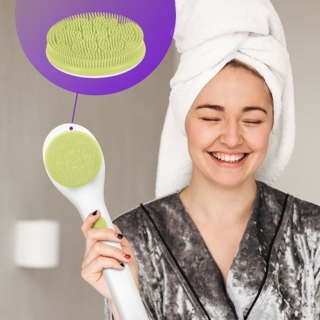 Щетка-массажер для тела Kitfort КТ-3161-2 бело-фисташковый - фото 18