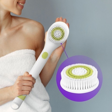 Щетка-массажер для тела Kitfort КТ-3161-2 бело-фисташковый - фото 19