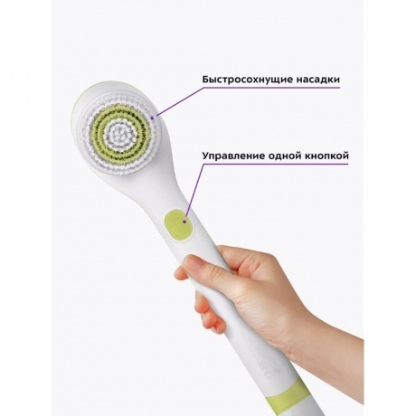 Щетка-массажер для тела Kitfort КТ-3161-2 бело-фисташковый - фото 29