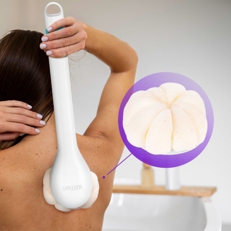 Щетка-массажер для тела Kitfort КТ-3161-3 бело-бирюзовый - фото 14