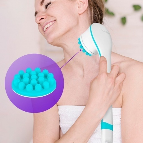 Щетка-массажер для тела Kitfort КТ-3161-3 бело-бирюзовый - фото 15