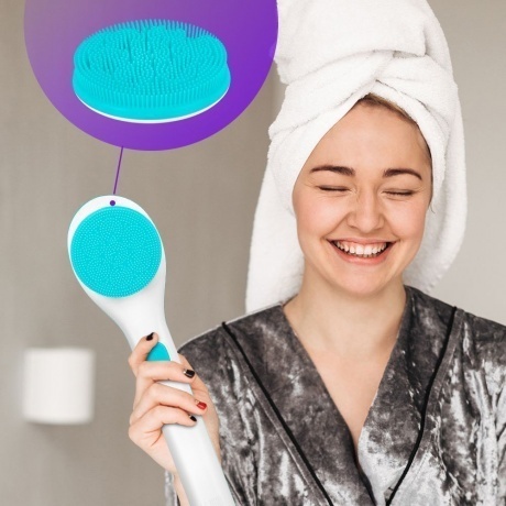 Щетка-массажер для тела Kitfort КТ-3161-3 бело-бирюзовый - фото 16