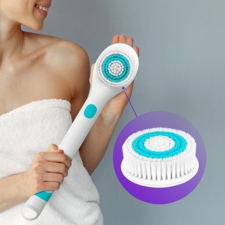 Щетка-массажер для тела Kitfort КТ-3161-3 бело-бирюзовый - фото 17