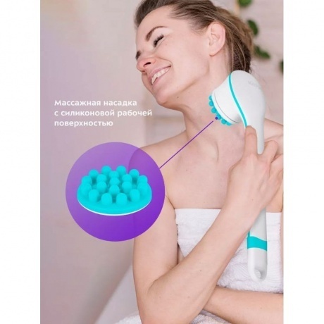 Щетка-массажер для тела Kitfort КТ-3161-3 бело-бирюзовый - фото 25