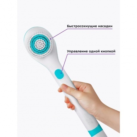 Щетка-массажер для тела Kitfort КТ-3161-3 бело-бирюзовый - фото 28