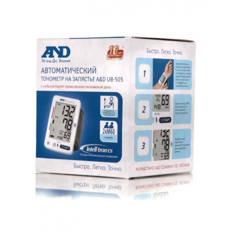 Тонометр AND UB-505 автоматический, на запястье - фото 2