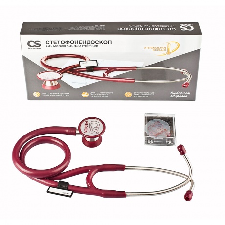 Стетофонендоскоп CS Medica CS-422 Premium (малиновый)  - фото 10