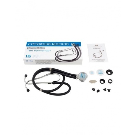 Стетофонендоскоп CS Medica CS-421 (тип Раппапорт)  черный - фото 2