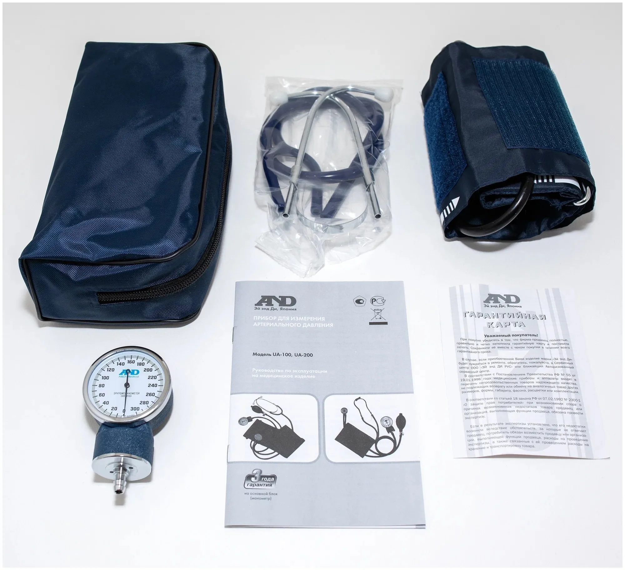 Тонометр механический с встроенным стетоскопом AND UA-100 - фото 2
