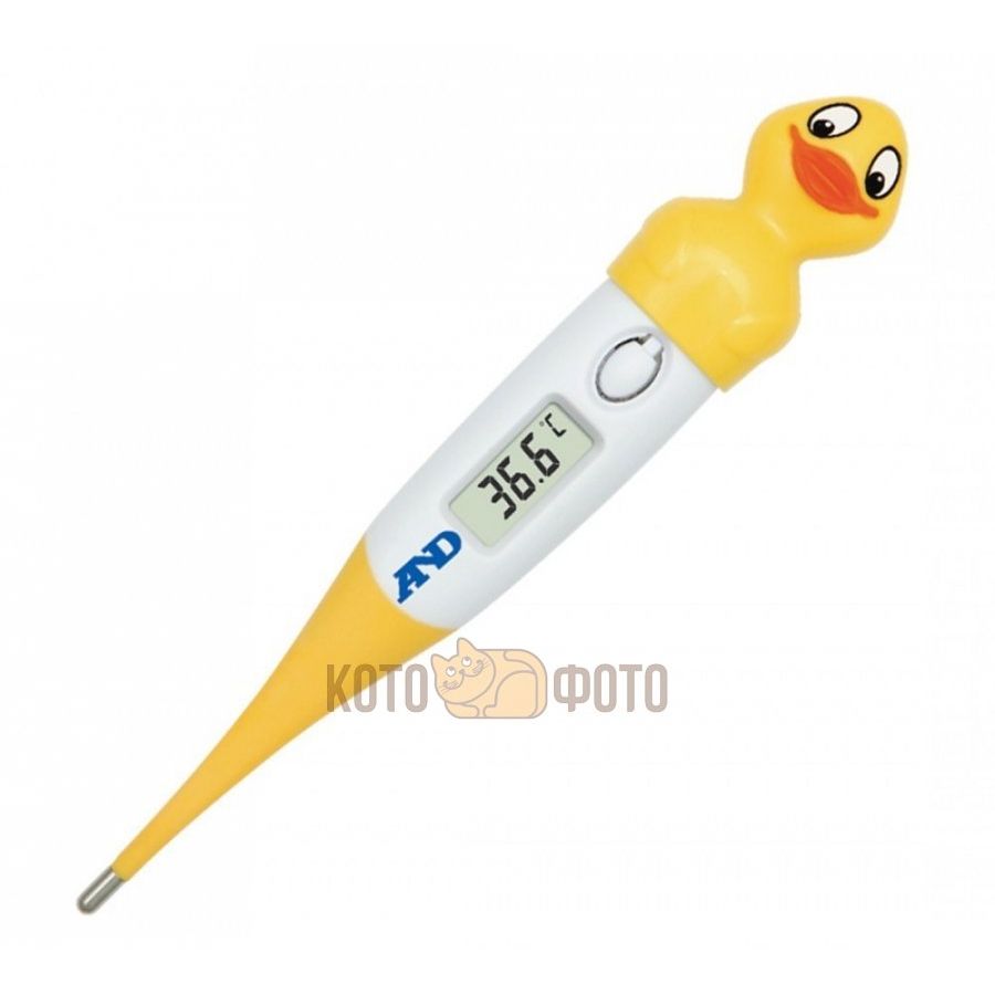 Термометр электронный AND DT-624 Утенок желтый/белый термометр and dt 624d держатель утка желтый