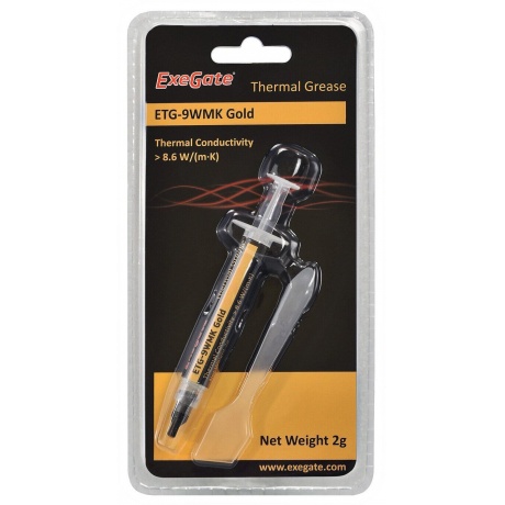 Термопаста ExeGate ETG-9WMK Gold 2g EX282342RUS - фото 4