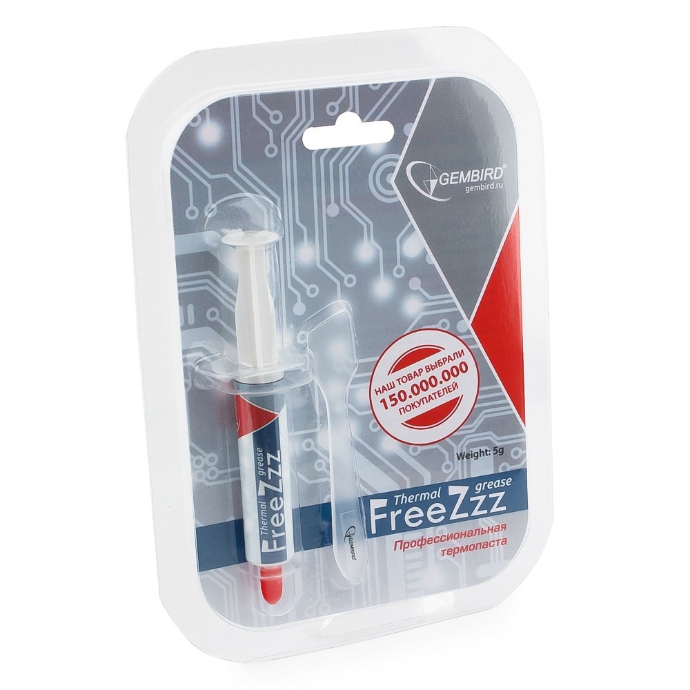 цена Термопаста Gembird FreeZzz GF-01-5 5гр шприц