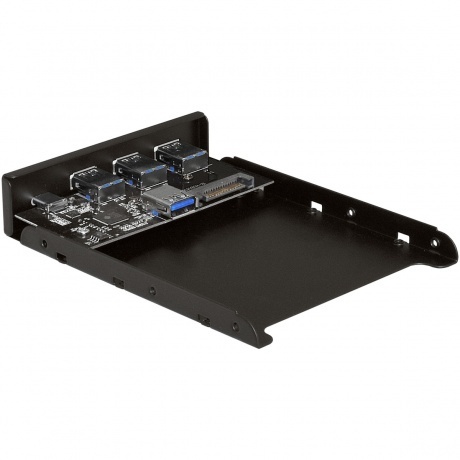 Планка USB ExeGate U3H-623 3,5" черная (EX283579RUS) - фото 2