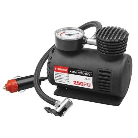 Компрессор автомобильный Starwind CC-100 15л/мин шланг 0.45м