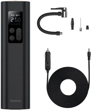 Компрессор автомобильный Baseus Super Mini Inflator Black (CRCQ0...
