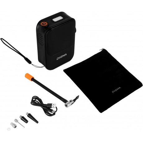 Автомобильный компрессор Digma QBK-120B шланг 0.2м - фото 15