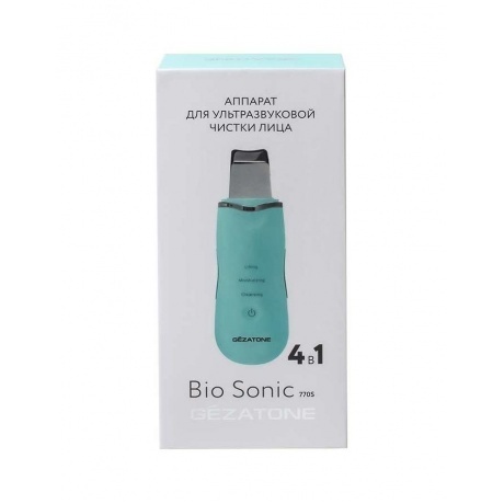 Аппарат для ультразвуковой чистки и лифтинга Gezatone Bio Sonic 770S, зеленый - фото 4
