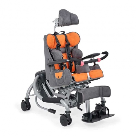 Кресло-коляска Armed для детей с ДЦП Fumagalli Mitico Simple High-low размер P оранжевый - фото 5