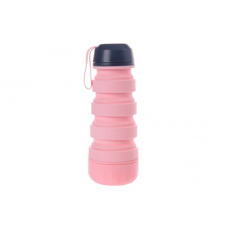 Бутылка силиконовая с отсеком для таблеток Naomi KZ 0657 розовый - фото 1
