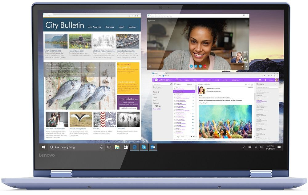 

Ноутбук Lenovo Yoga 530-14IKB Pentium 4415U blue (81EK0196RU)