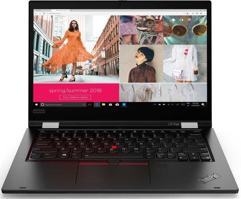 Ноутбук Lenovo ThinkPad L13 Yoga (20R5000BRT), размер 13.3, цвет черный - фото 1