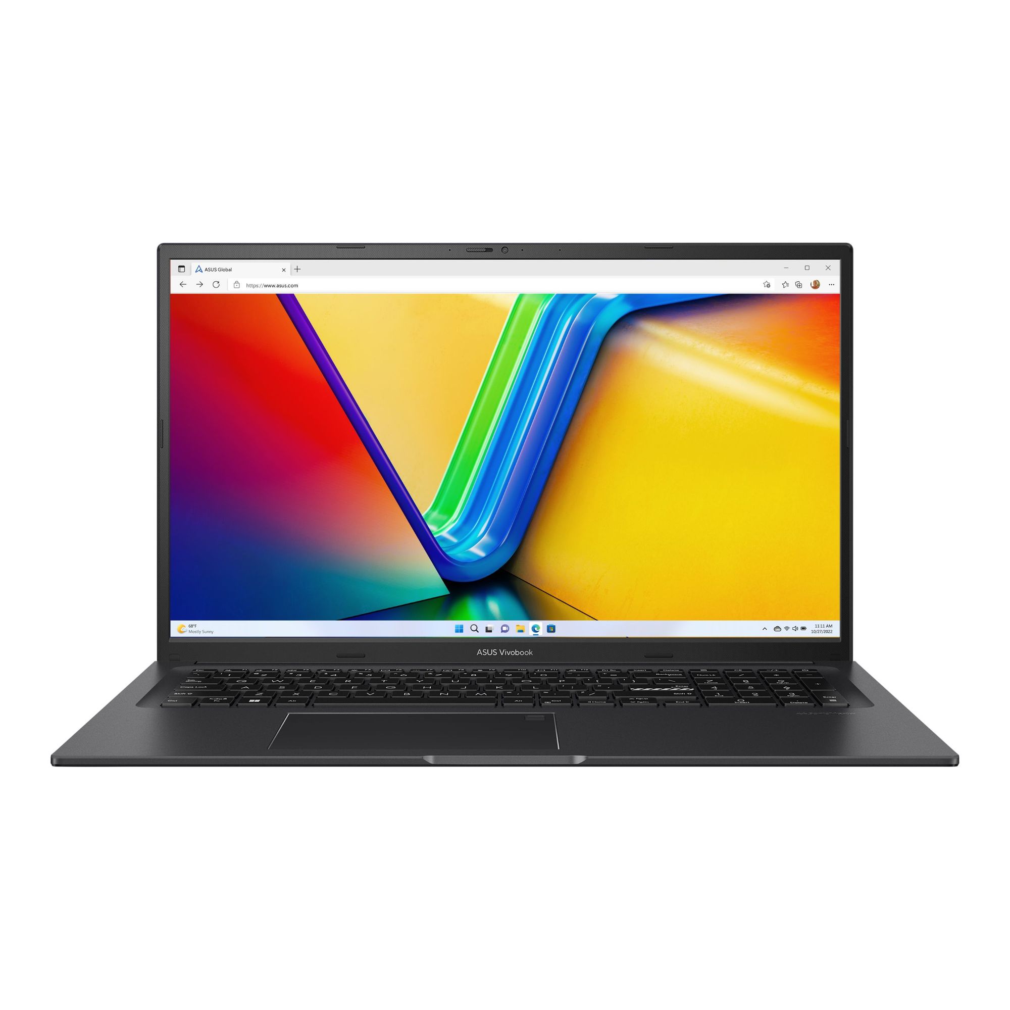 Ноутбук ASUS K3704VA-AU051 17.3 black (90NB1091-M00210) клавиатура для asus vivobook x512fa ноутбука