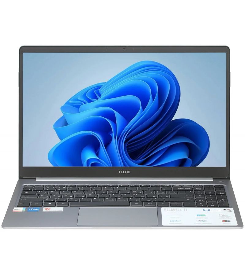 Ноутбук Tecno MegaBook-T1 i5 16/512G (DOS i5-12450H 15.6) Grey (T1I5-12.D15.GR) шлейф со сканером отпечатка пальца для asus zc520kl золотой
