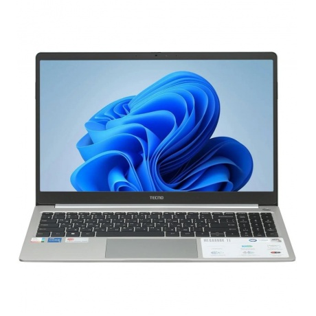 Ноутбук Tecno MegaBook-T1 i5 16/512G (DOS i5-12450H 15.6) Silver (T1I5-12.D15.SL) - фото 1