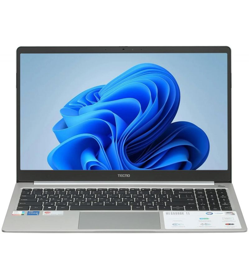 Ноутбук Tecno MegaBook-T1 R7 15 16G/1T (WIN) Sliver (T1R7W15.1.SL) ноутбук tecno megabook t1 r7 15 16g 1t win grey t1r7w15 1 gr