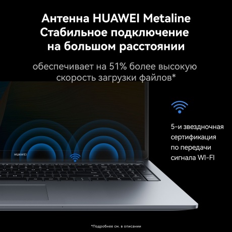 Ноутбук Huawei MateBook 16" серый (53013WXF) - фото 16