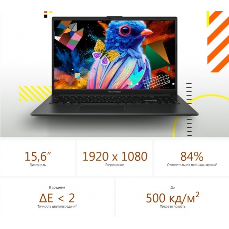 Ноутбук Asus Vivobook Go 15 OLED E1504FA-L1125 Mixed Black (90NB0ZR2-M005F0) - фото 12